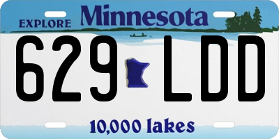 MN license plate 629LDD