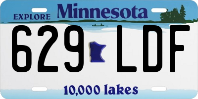 MN license plate 629LDF