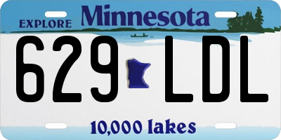MN license plate 629LDL