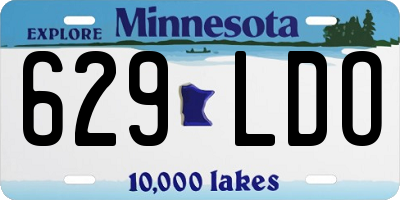 MN license plate 629LDO