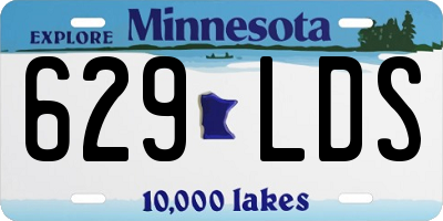 MN license plate 629LDS
