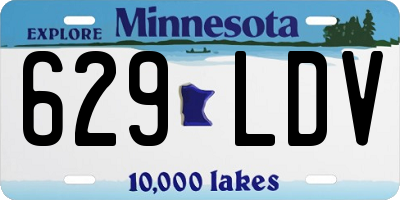 MN license plate 629LDV