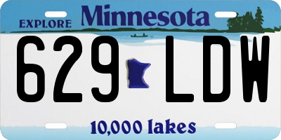 MN license plate 629LDW
