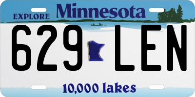 MN license plate 629LEN