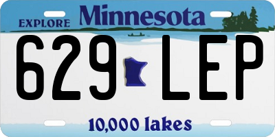 MN license plate 629LEP