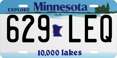MN license plate 629LEQ