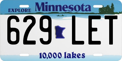 MN license plate 629LET