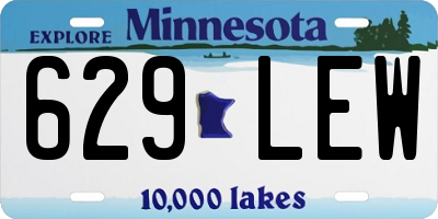 MN license plate 629LEW