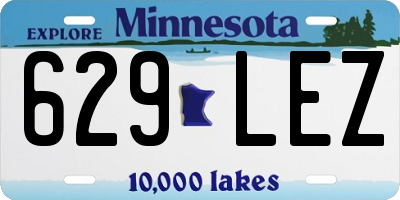 MN license plate 629LEZ