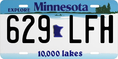 MN license plate 629LFH