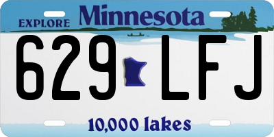 MN license plate 629LFJ