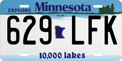 MN license plate 629LFK