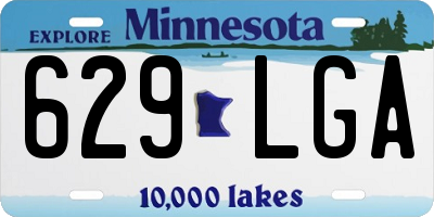 MN license plate 629LGA