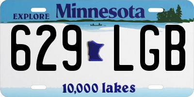MN license plate 629LGB