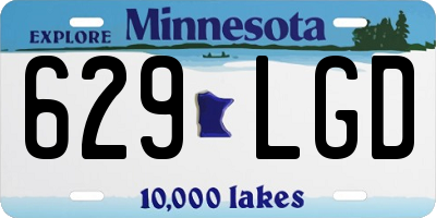MN license plate 629LGD