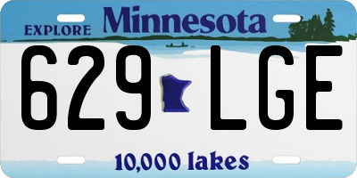 MN license plate 629LGE