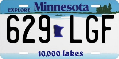 MN license plate 629LGF