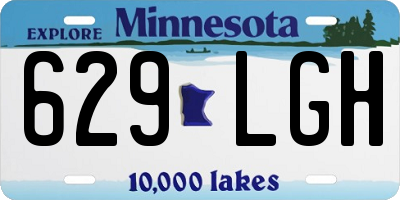 MN license plate 629LGH