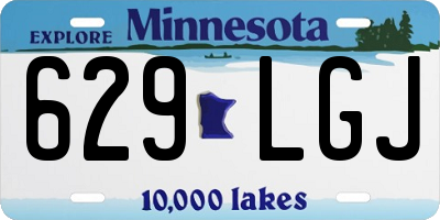 MN license plate 629LGJ
