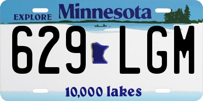 MN license plate 629LGM