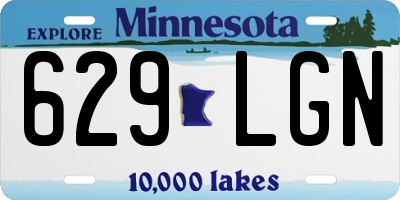 MN license plate 629LGN