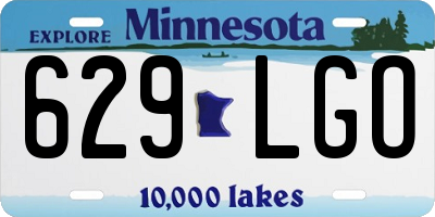MN license plate 629LGO