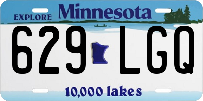 MN license plate 629LGQ