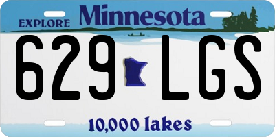 MN license plate 629LGS