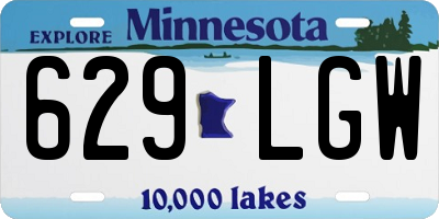 MN license plate 629LGW