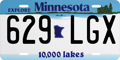 MN license plate 629LGX