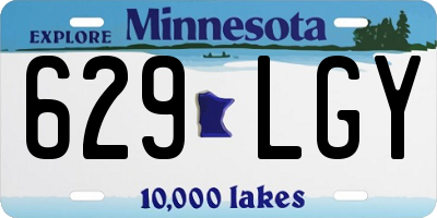 MN license plate 629LGY