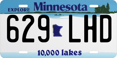 MN license plate 629LHD