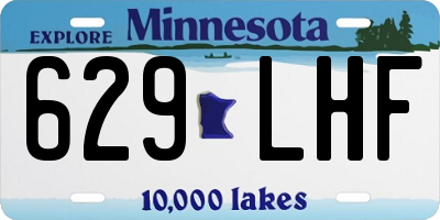 MN license plate 629LHF