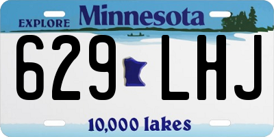 MN license plate 629LHJ