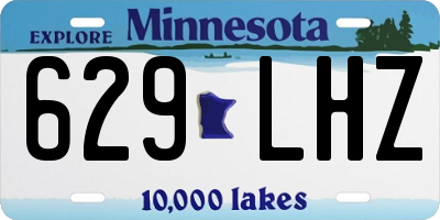 MN license plate 629LHZ