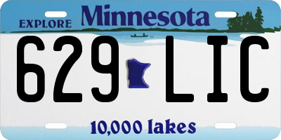 MN license plate 629LIC