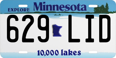 MN license plate 629LID