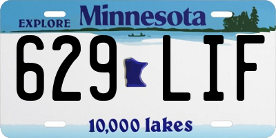 MN license plate 629LIF