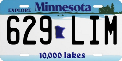 MN license plate 629LIM