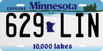 MN license plate 629LIN