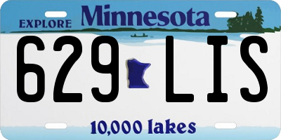 MN license plate 629LIS