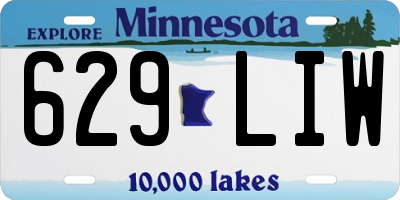 MN license plate 629LIW