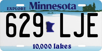 MN license plate 629LJE