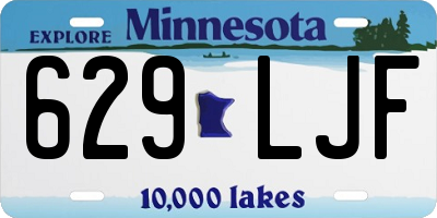 MN license plate 629LJF