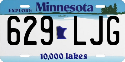 MN license plate 629LJG