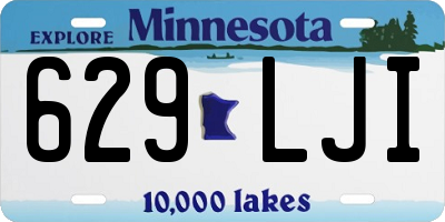 MN license plate 629LJI