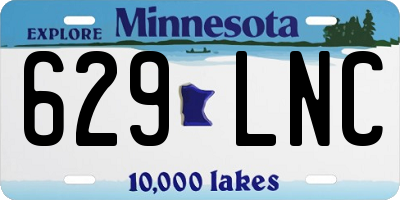 MN license plate 629LNC
