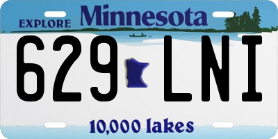 MN license plate 629LNI