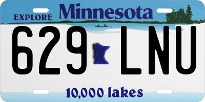 MN license plate 629LNU