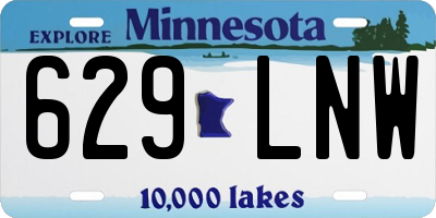 MN license plate 629LNW